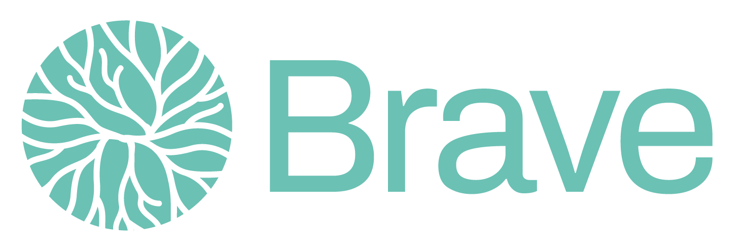 Brave logo with mycelium pattern Brave logo with mycelium pattern